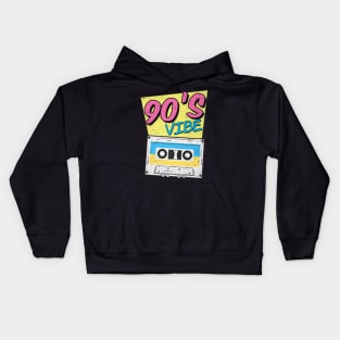 90s Vibe Colorful Music Kids Hoodie